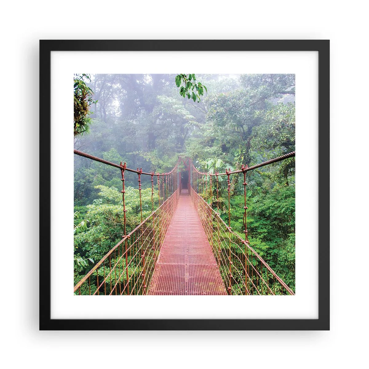 Affiche dans un cadre noir - Poster - Suspendu sur les couronnes - 40x40 cm
