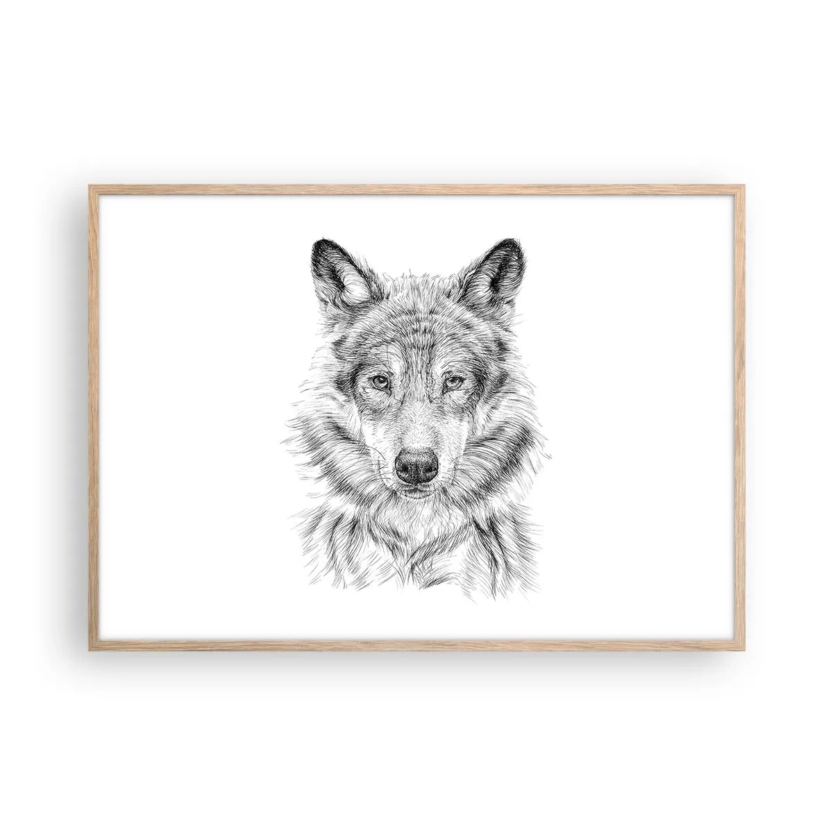 Affiche dans un chêne clair - Poster - Un leader né - 100x70 cm