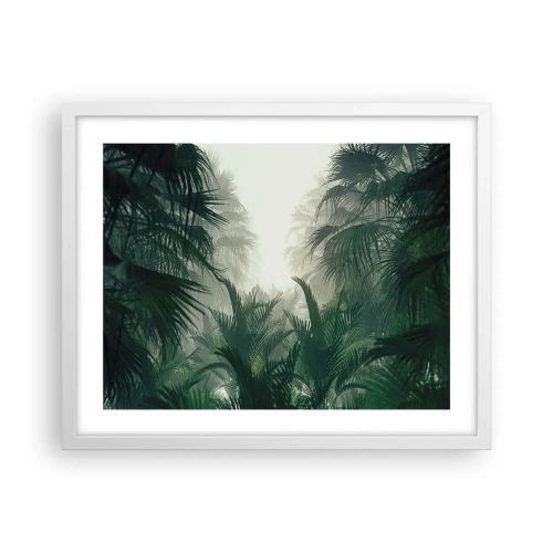 Affiche dans un cadre blanc - Poster - Secret tropical - 50x40 cm