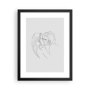 Affiche dans un cadre noir - Poster - La même ligne - 30x40 cm