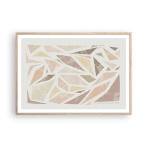 Affiche dans un chêne clair - Poster - Composition de vitraux - 100x70 cm