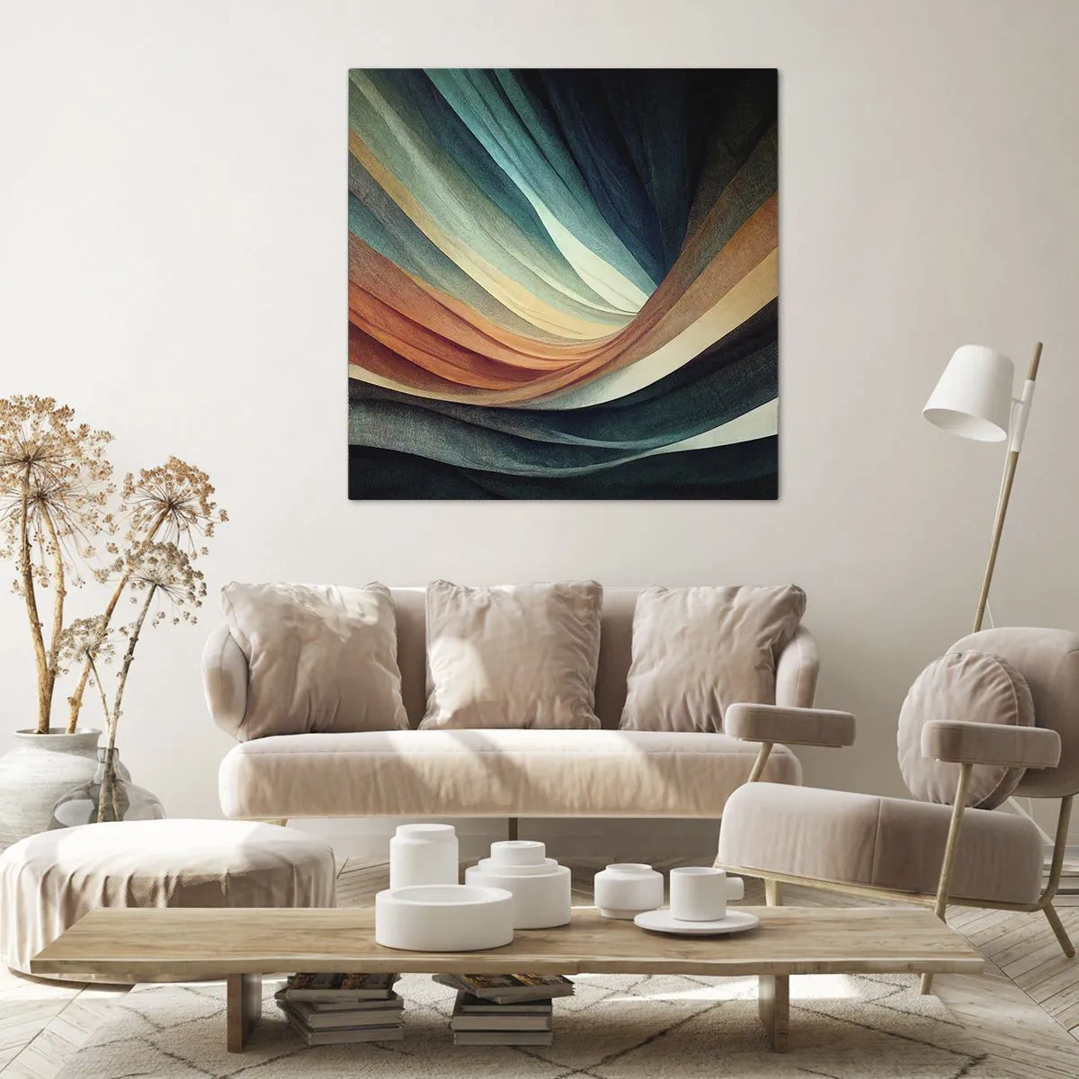 Impression sur toile - Image sur toile - Tissé à partir de couleurs - 50x50 cm