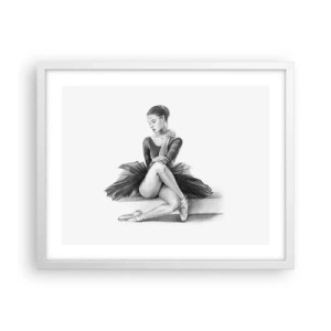 Affiche dans un cadre blanc - Poster - Envoutée par la danse - 50x40 cm