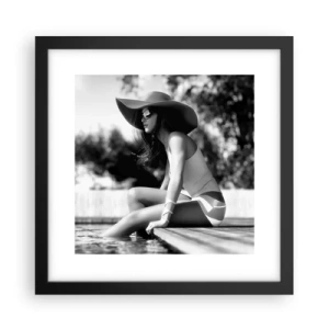 Affiche dans un cadre noir - Poster - Rêve d'été - 30x30 cm