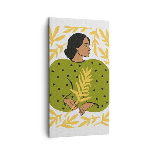 Impression sur toile - Image sur toile - Fille hawaïenne - 45x80 cm