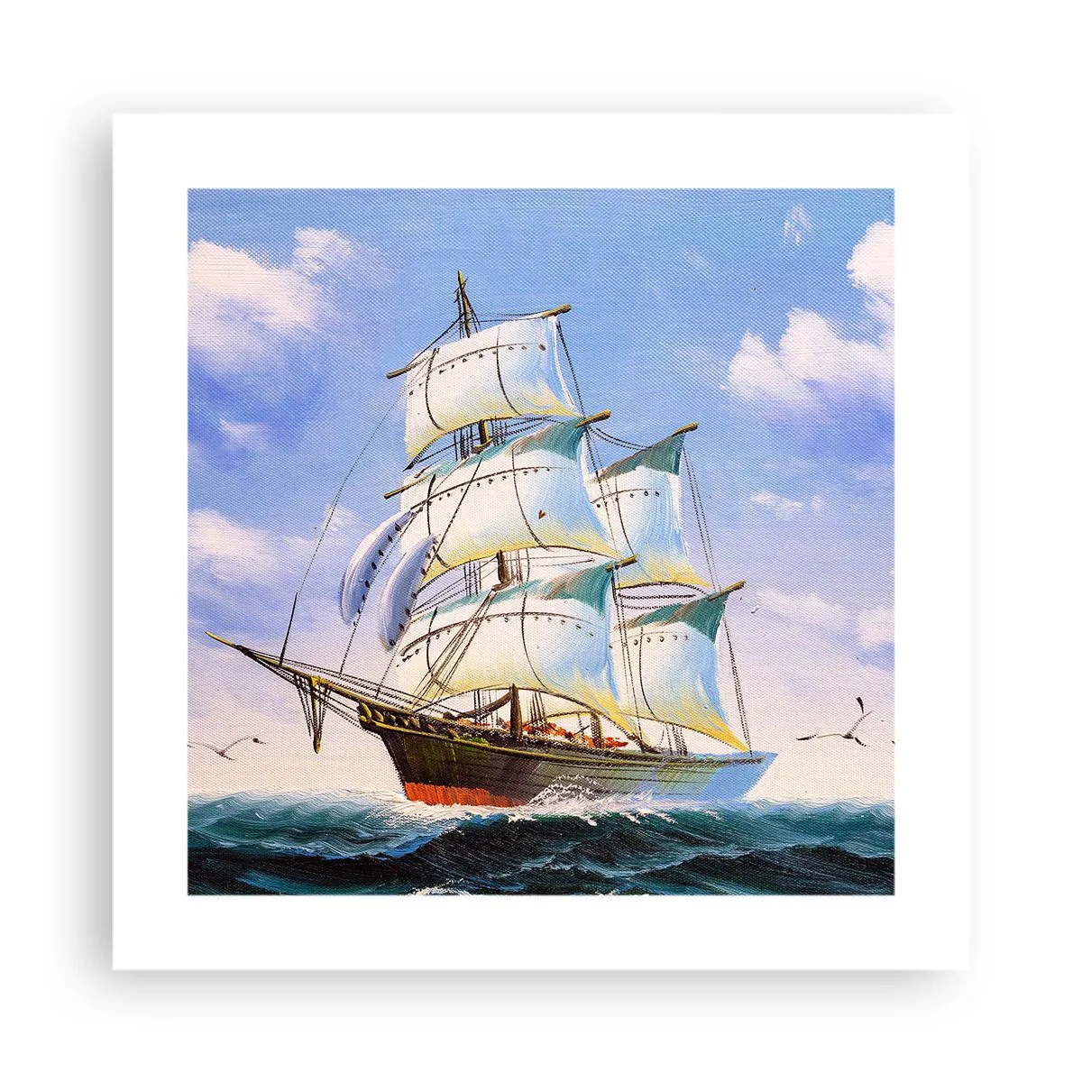 Affiche - Poster - Fièrement avec le vent - 40x40 cm