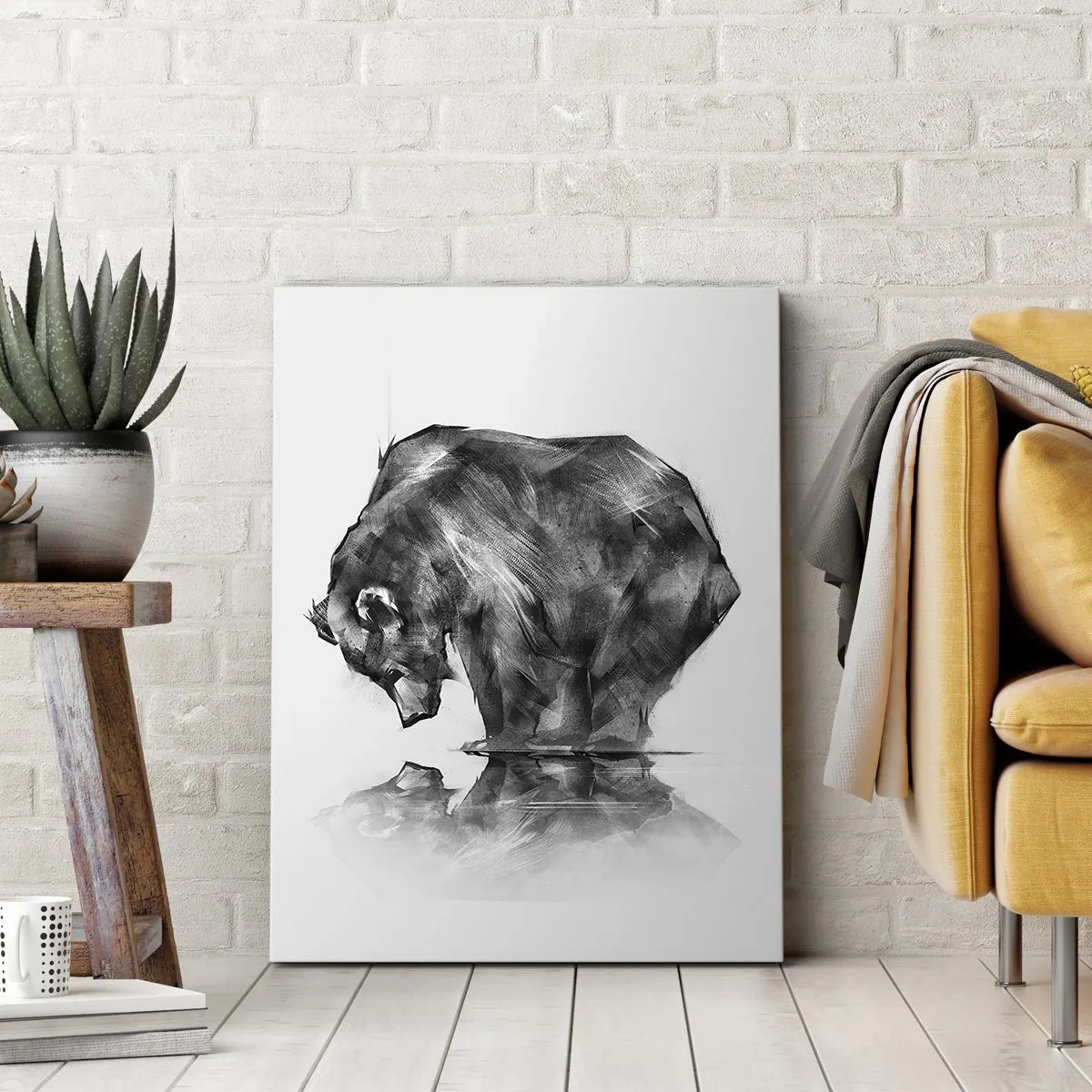 Impression sur toile - Image sur toile - Ravi de rencontrer quelqu'un de proche - 45x80 cm