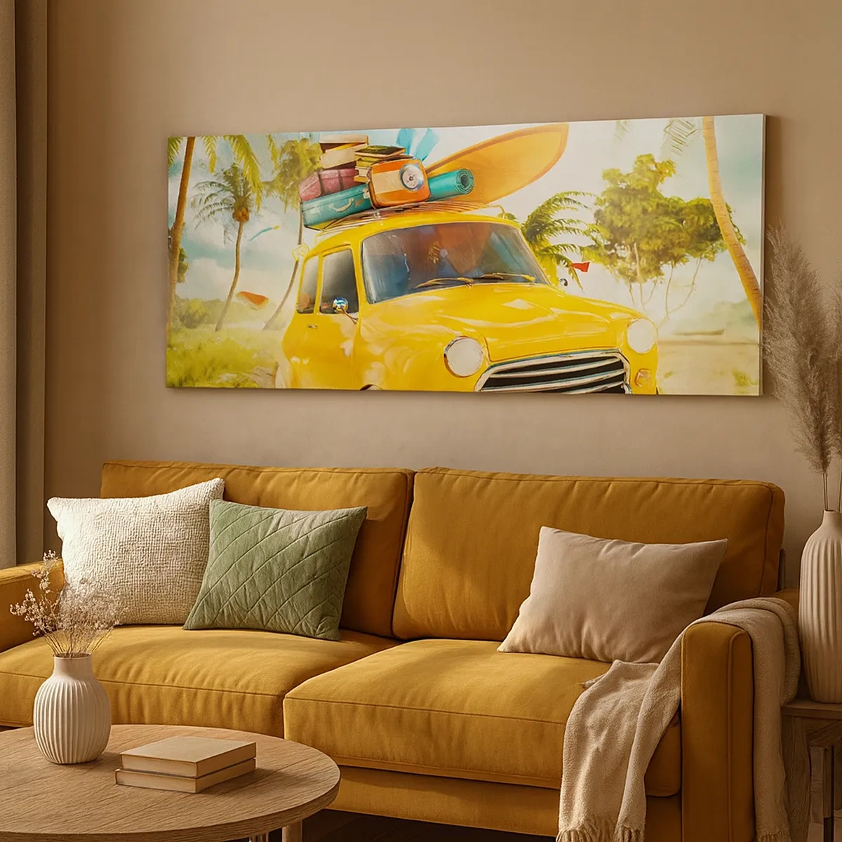 Impression sur toile - Image sur toile - Un voyage pour plus d'un sourire - 30x30 cm