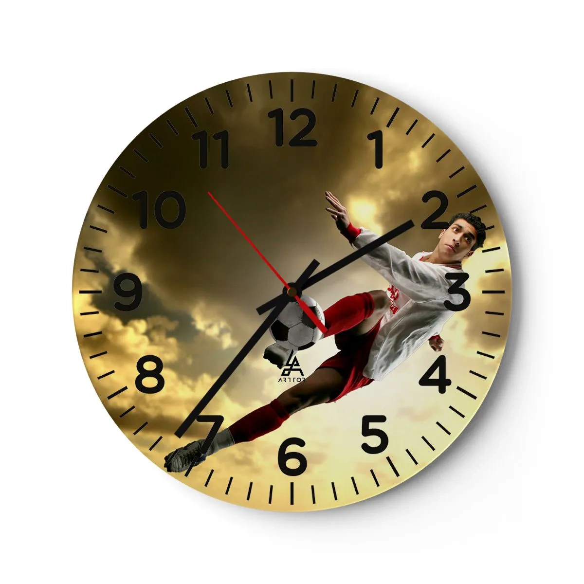 Horloge murale - Pendule murale - Le paradis du football - 30x30 cm