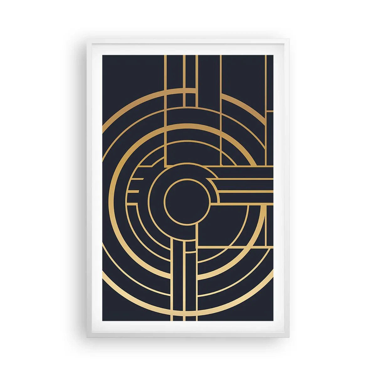 Affiche dans un cadre blanc - Poster - Rotation des éléments - 61x91 cm