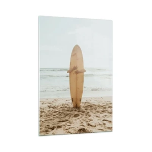 Impression sur verre - Image sur verre - Pour l'amour des vagues - 70x100 cm