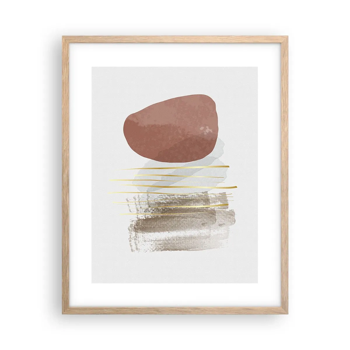 Affiche dans un chêne clair - Poster - Colonnade abstraite - 40x50 cm