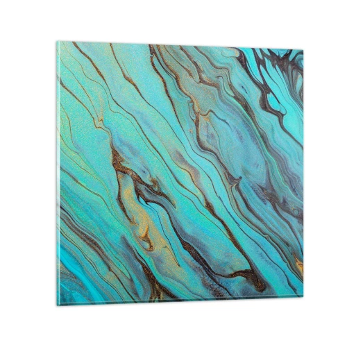 Impression sur verre - Image sur verre - Marée turquoise - 40x40 cm