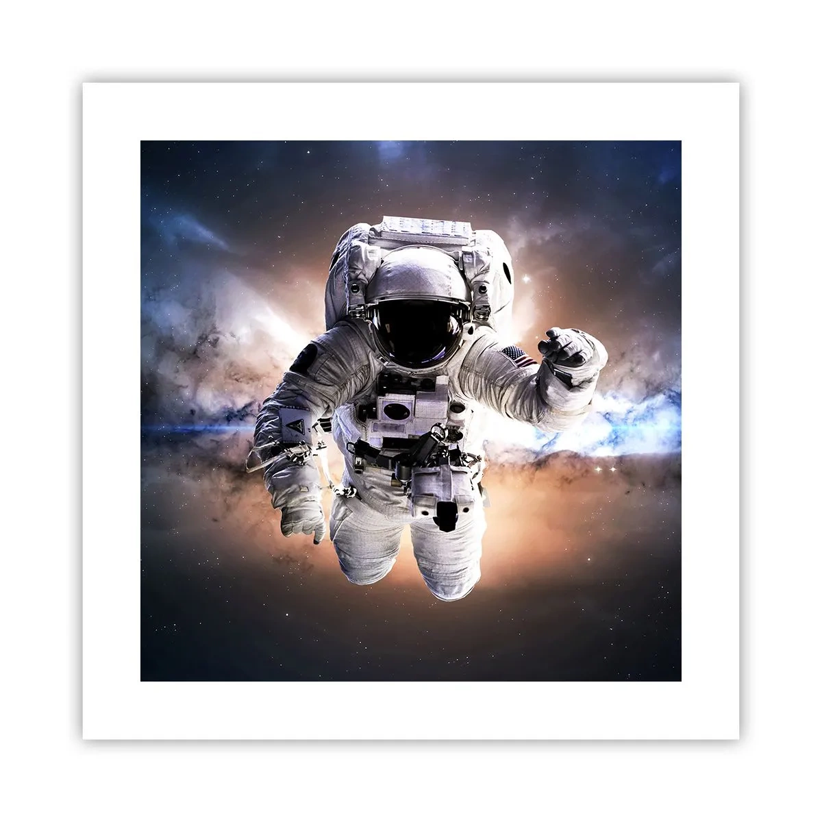 Affiche - Poster - Salutations de l'espace - 40x40 cm