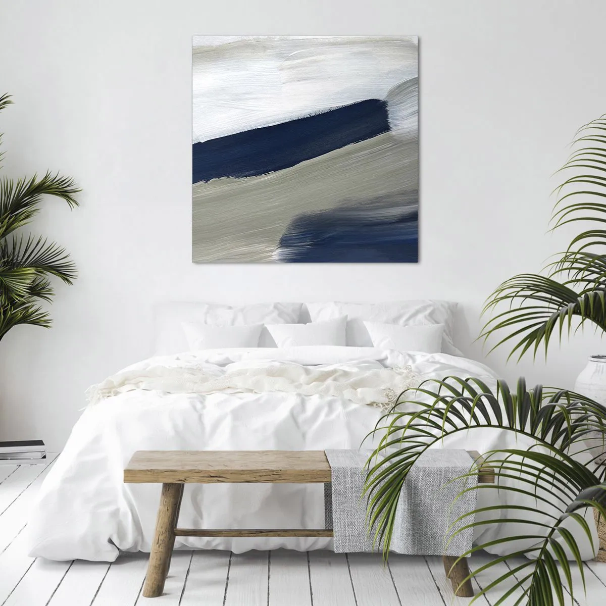 Impression sur toile - Image sur toile - Rencontre avec la blancheur - 40x40 cm