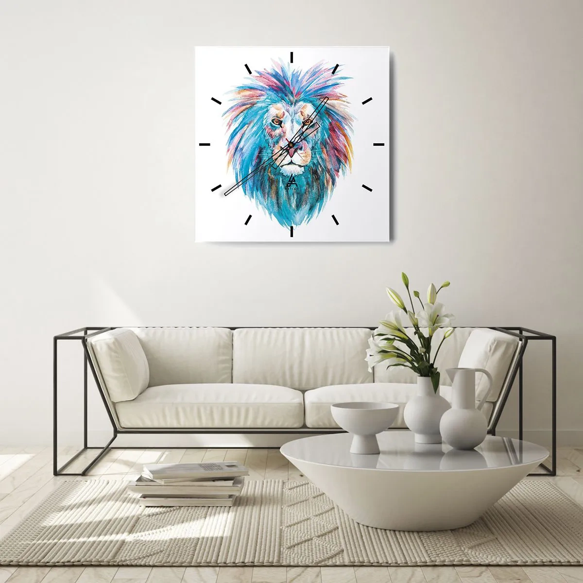 Horloge murale - Pendule murale - Aura électrique - 40x40 cm