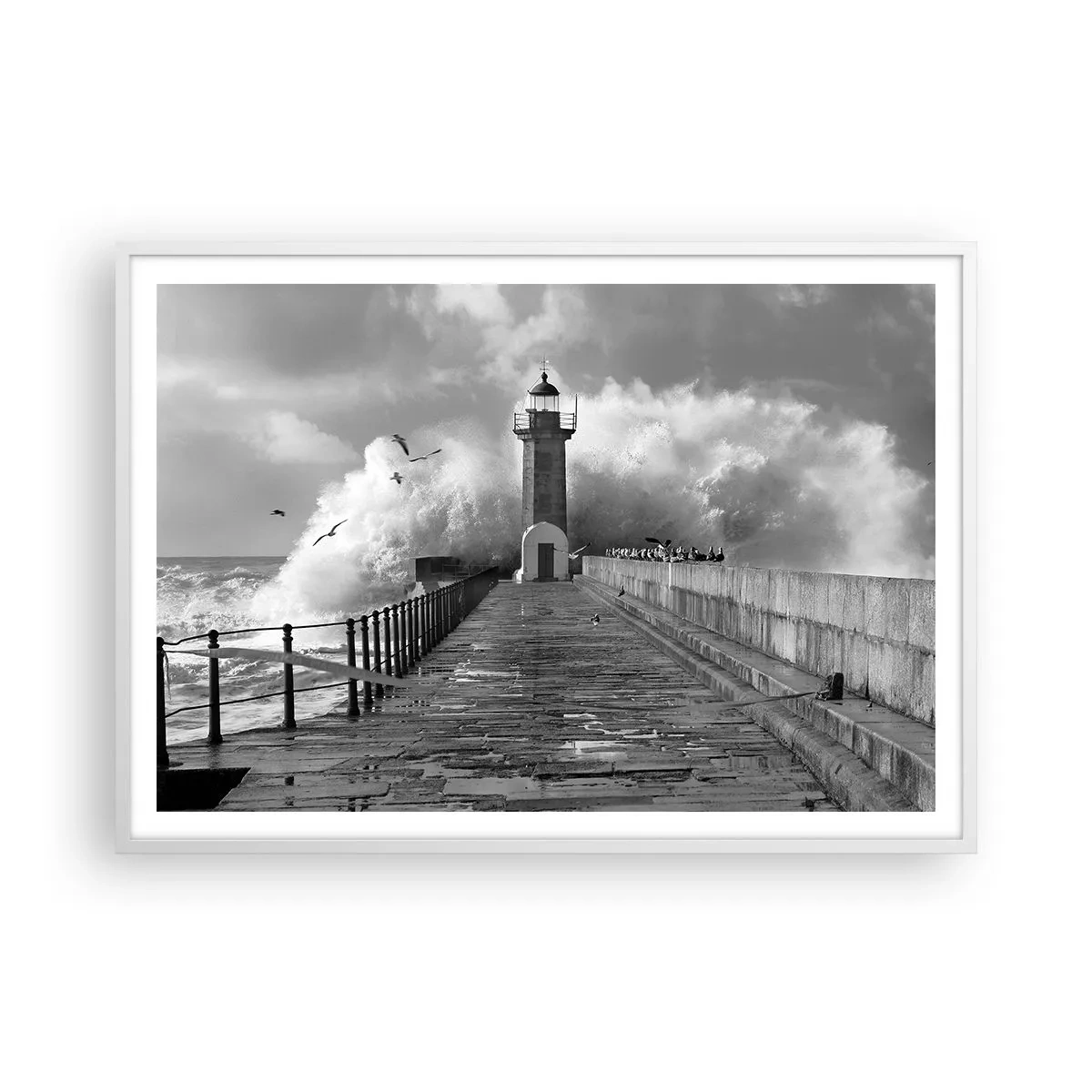 Affiche dans un cadre blanc - Poster - Sans peur - 100x70 cm