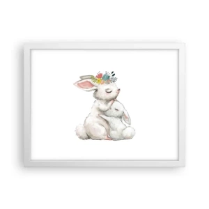 Affiche dans un cadre blanc - Poster - Maman irremplaçable - 40x30 cm