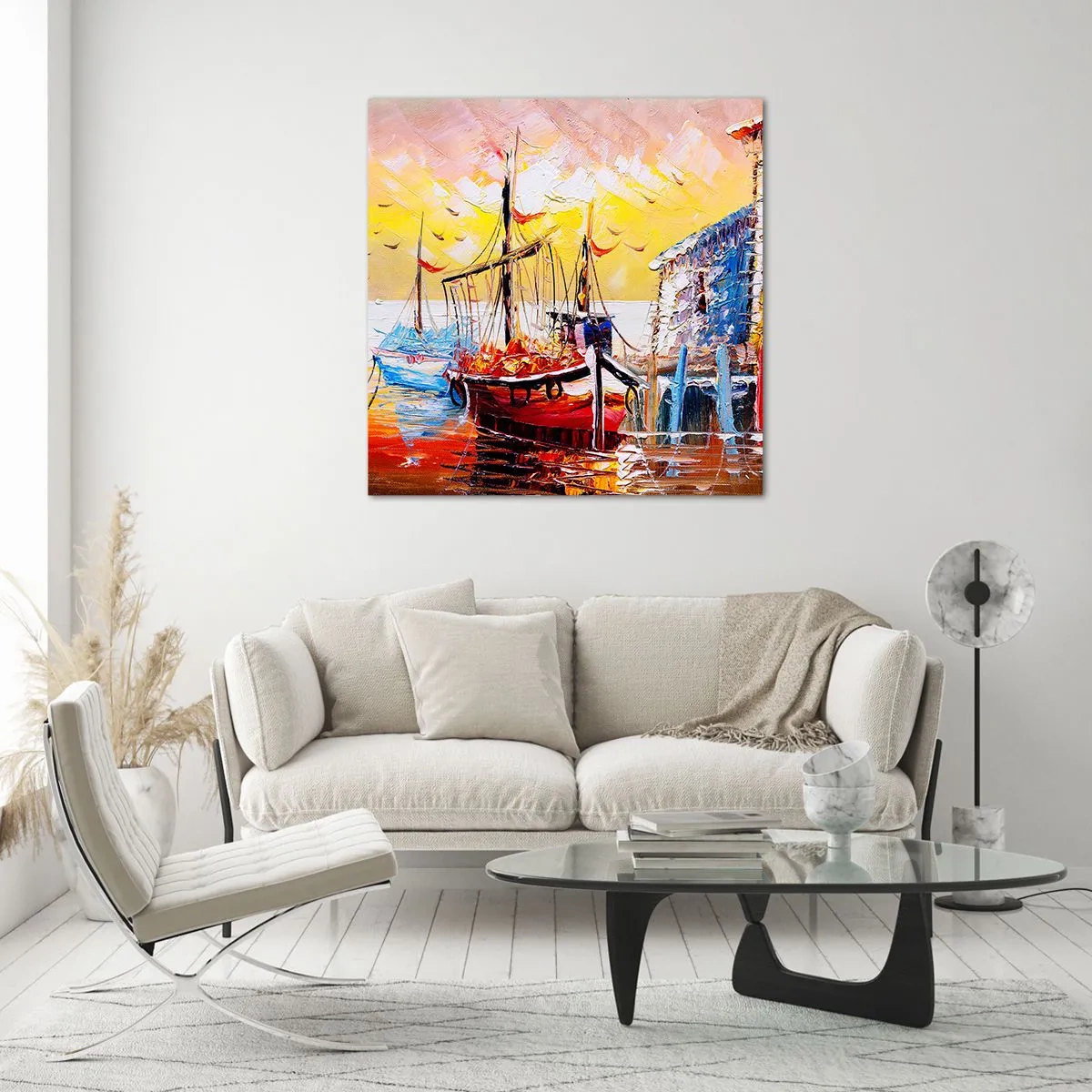 Impression sur verre - Image sur verre - Bon retour - 30x30 cm