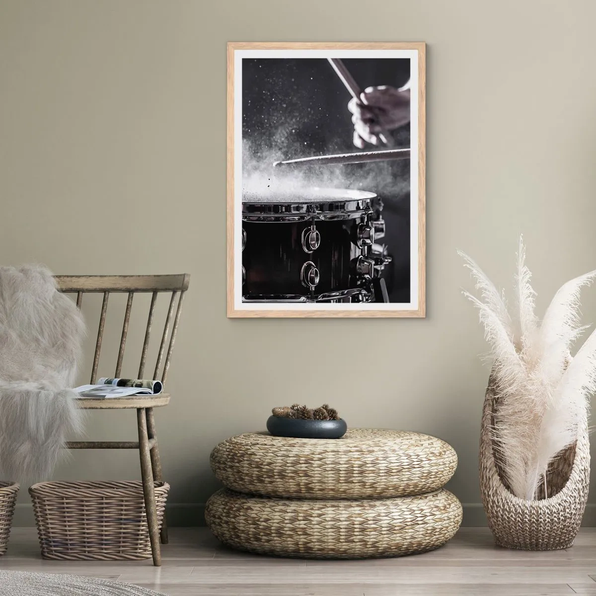 Affiche dans un chêne clair - Poster - Tempo de la musique - 61x91 cm