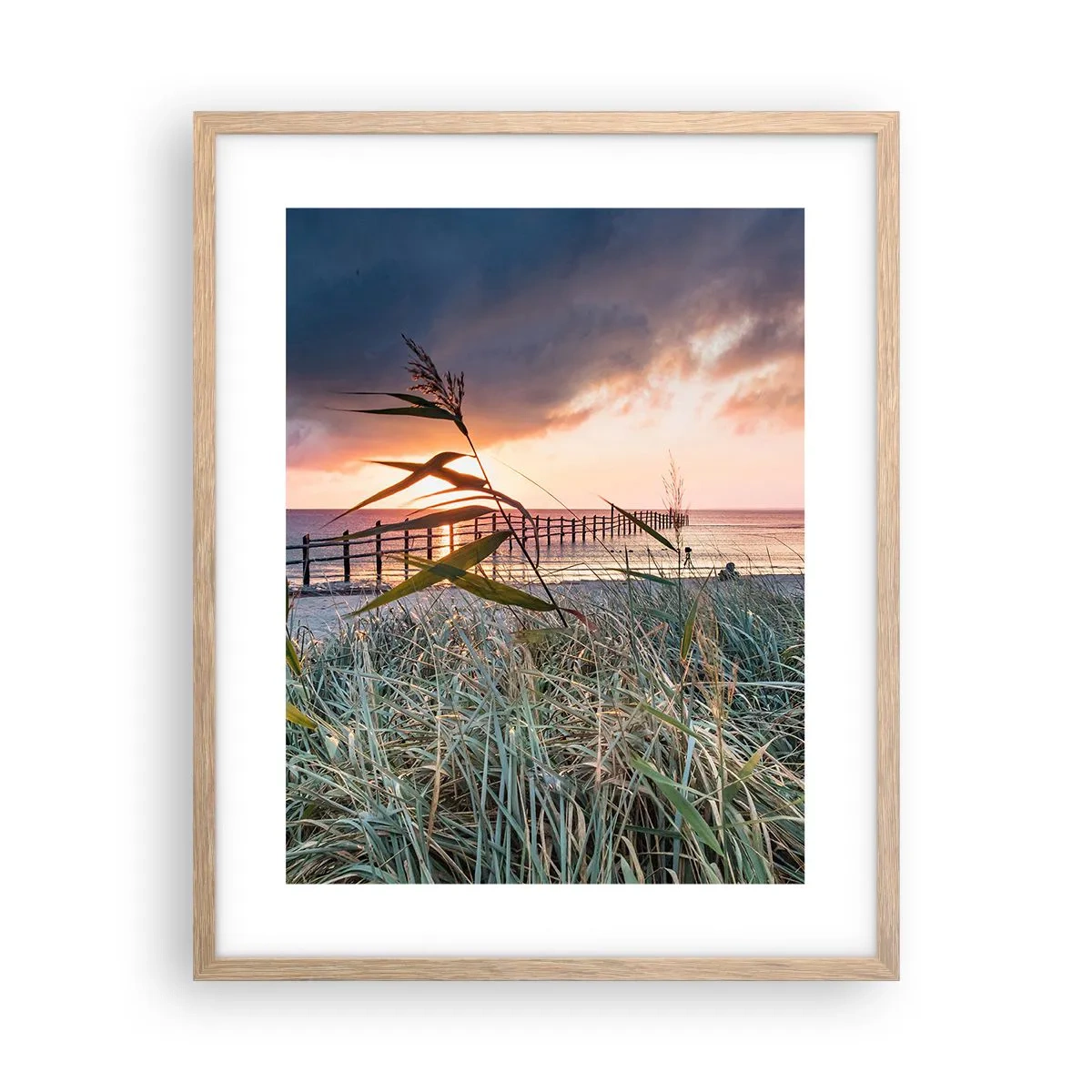 Affiche dans un chêne clair - Poster - Ça ne passe pas avec le vent - 40x50 cm