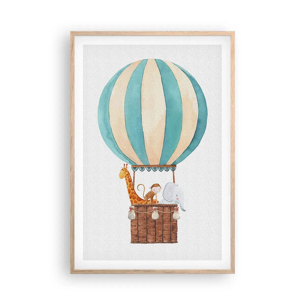 Affiche dans un chêne clair - Poster - Voyage fantastique - 61x91 cm