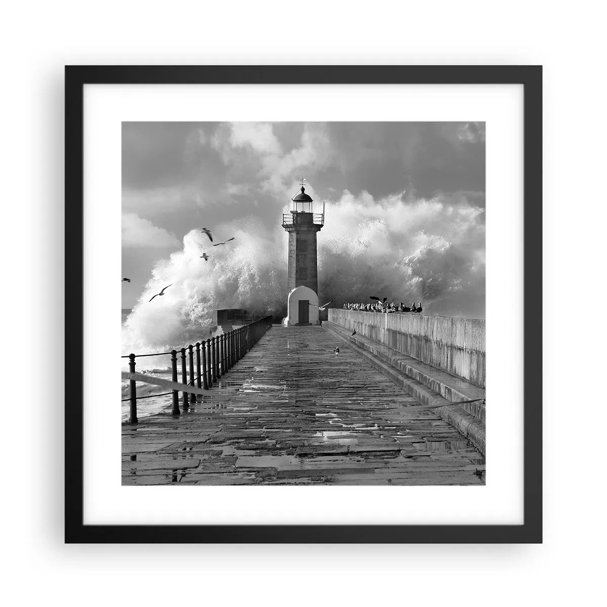 Affiche dans un cadre noir - Poster - Sans peur - 40x40 cm