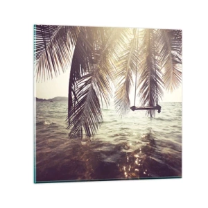 Impression sur verre - Image sur verre - Vous pouvez vous balancer dans les nuages ​​à volonté - 70x70 cm