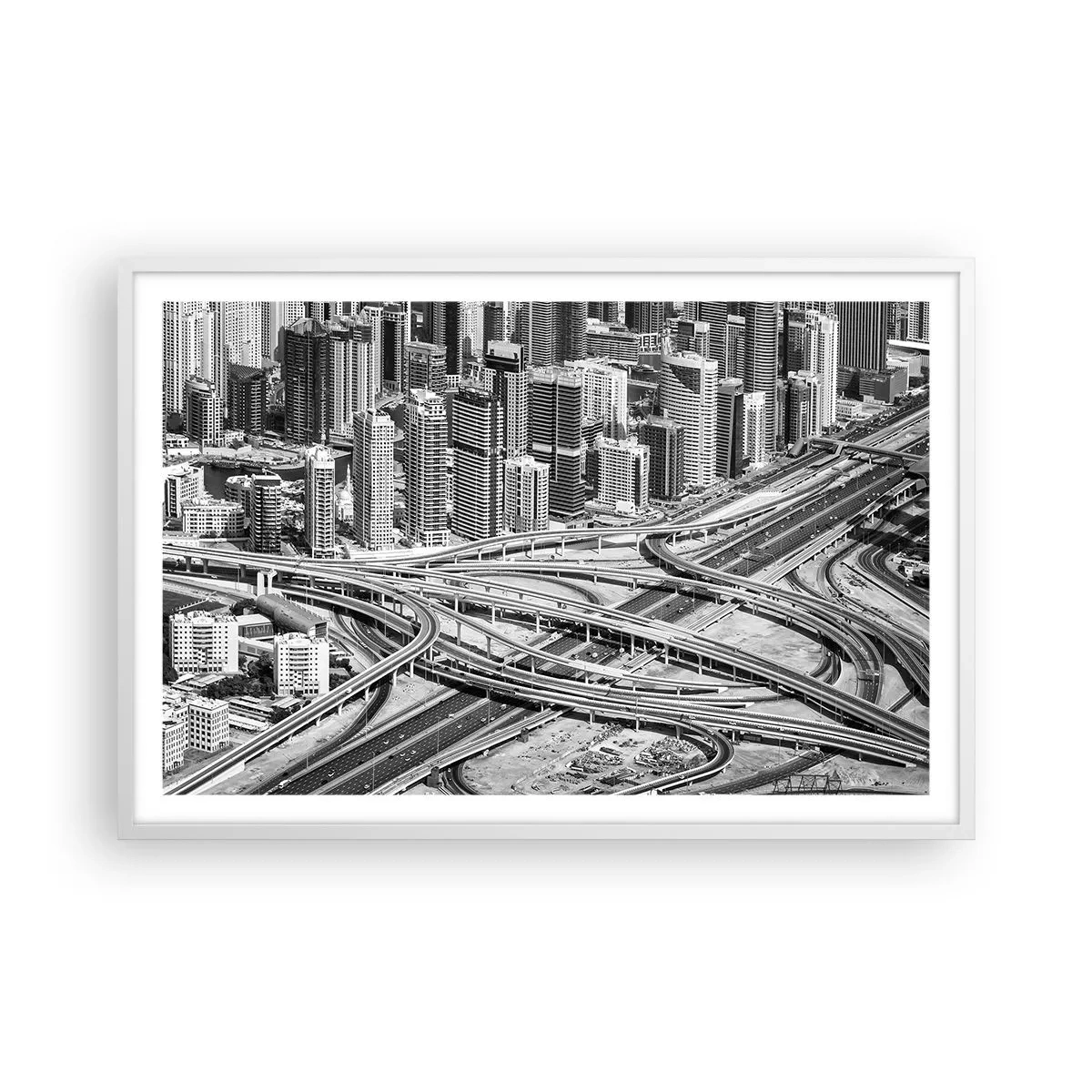 Affiche dans un cadre blanc - Poster - Dubaï - la ville impossible - 91x61 cm
