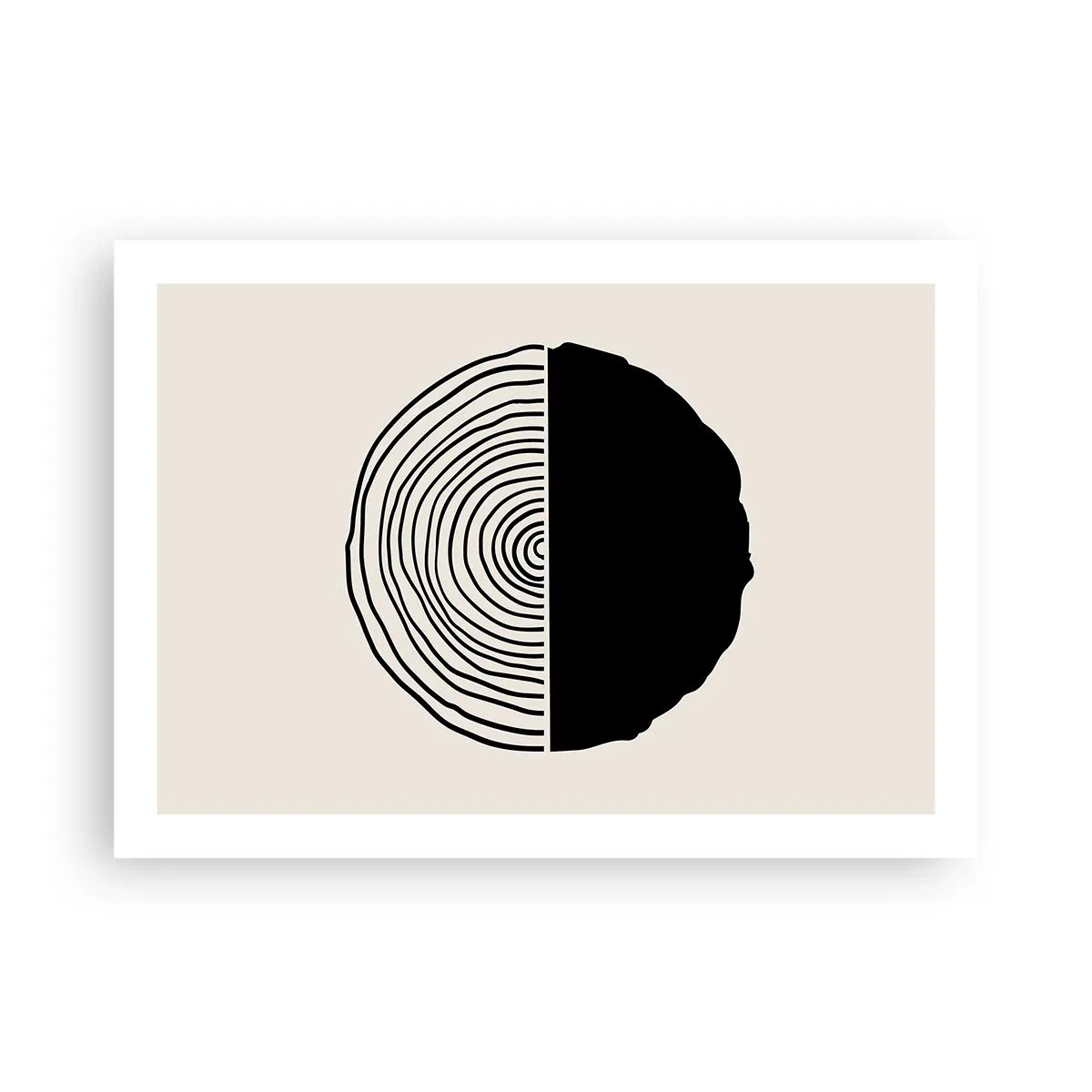 Affiche - Poster - Moitié-moitié - 70x50 cm