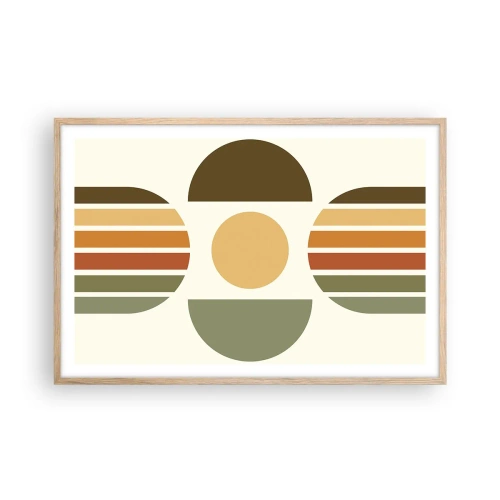 Affiche dans un chêne clair - Poster - Dans les coulaurs de la terre - 91x61 cm