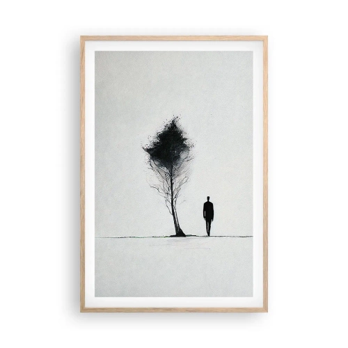 Affiche dans un chêne clair - Poster - Nous errons tous - 61x91 cm