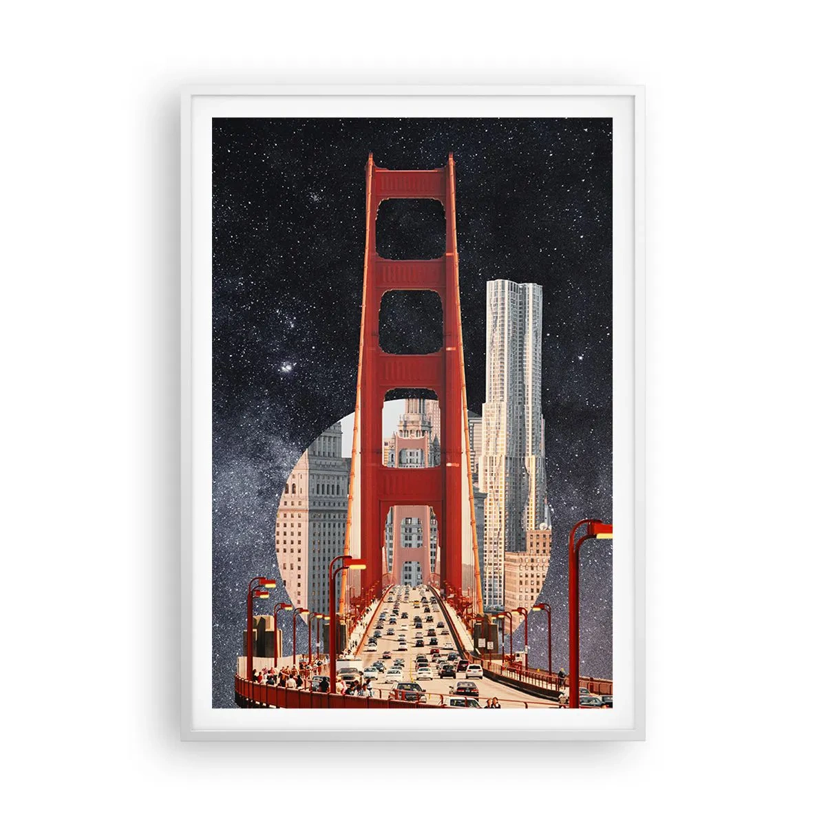 Affiche dans un cadre blanc - Poster - Toujours au centre - 70x100 cm