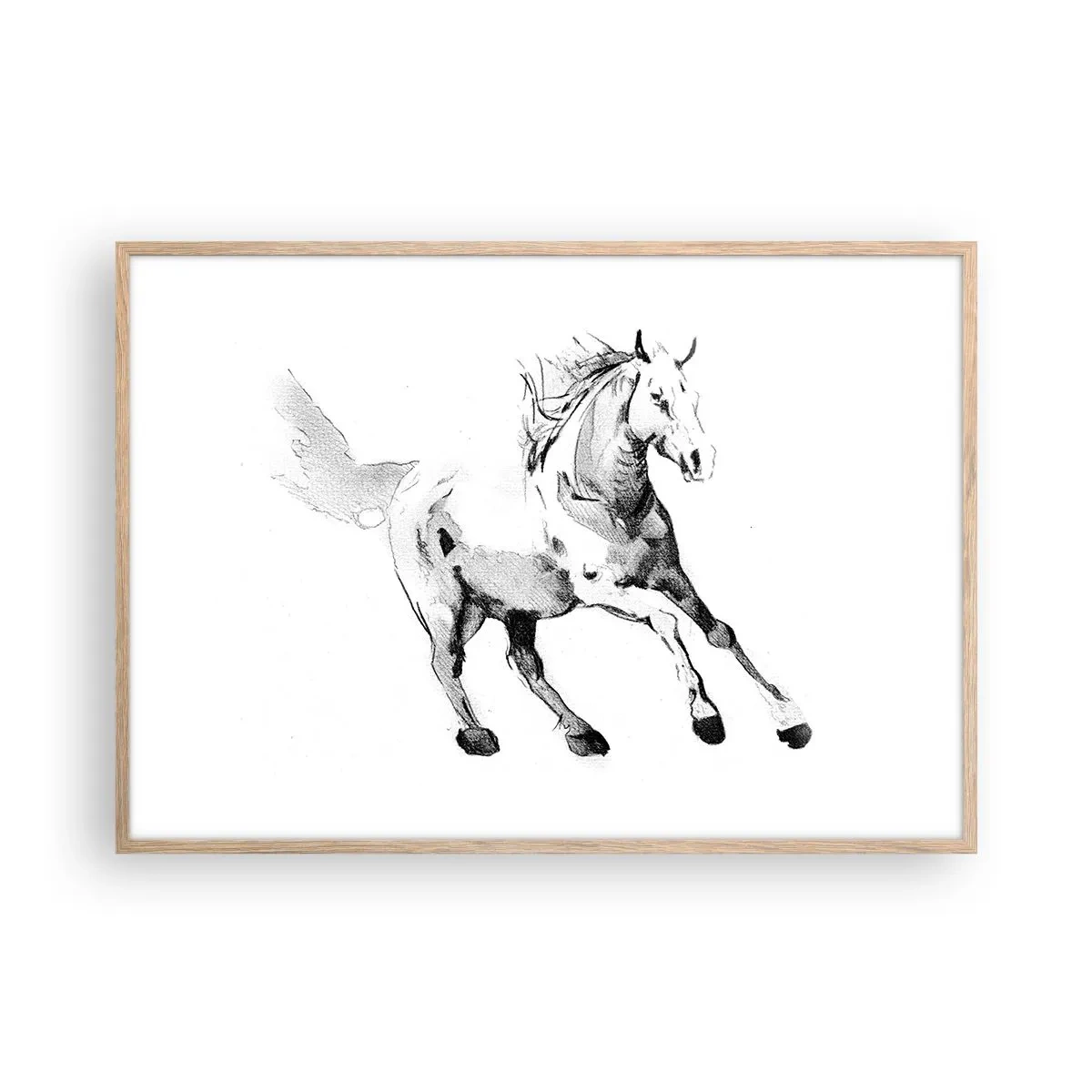 Affiche dans un chêne clair - Poster - Âme indomptée - 100x70 cm