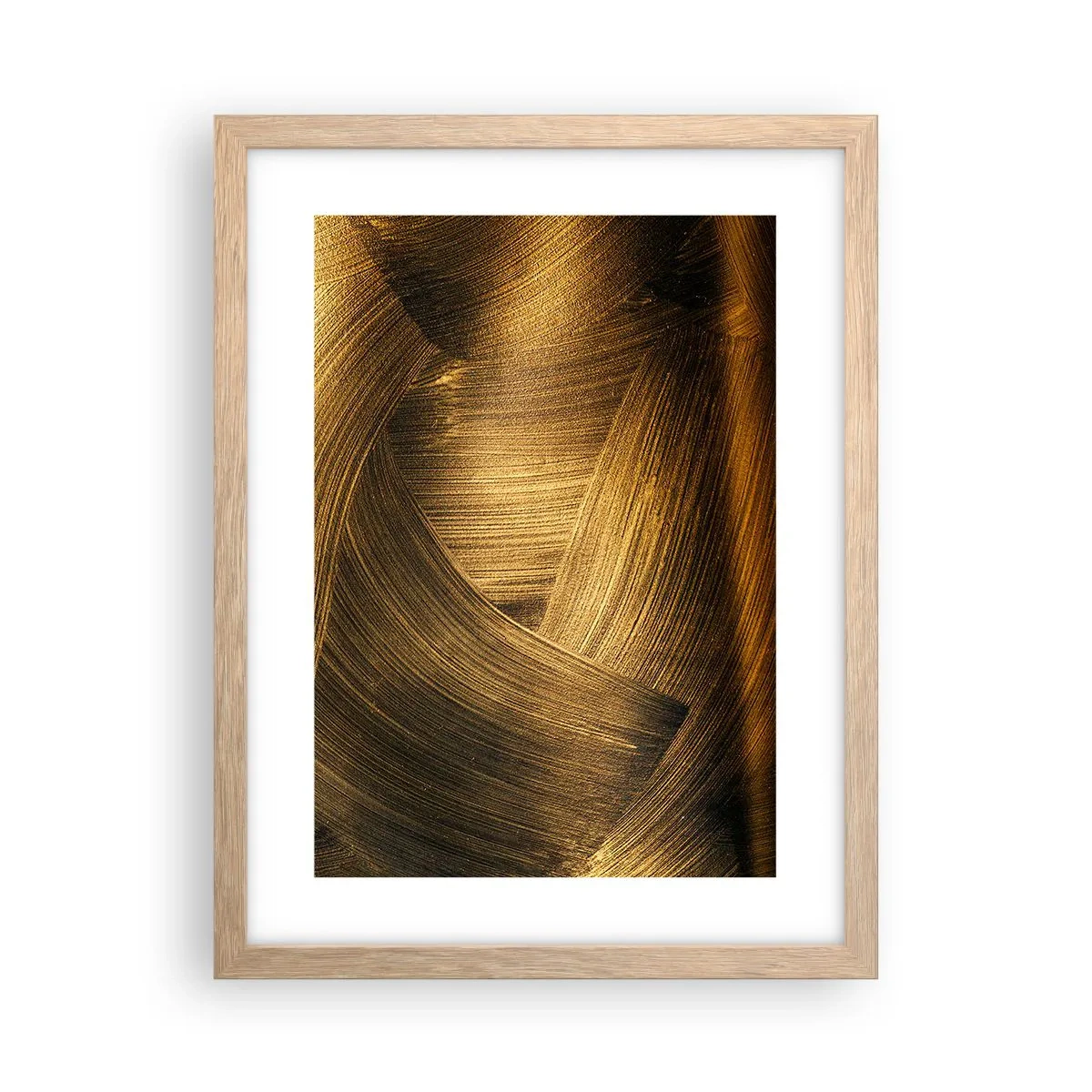 Affiche dans un chêne clair - Poster - Dans un labyrinthe en or - 30x40 cm