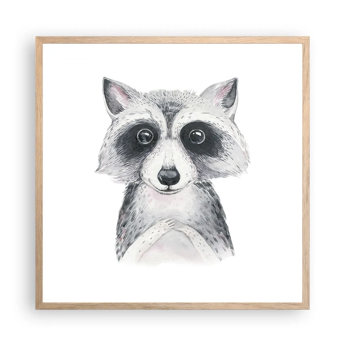 Affiche dans un chêne clair - Poster - Un moment pour s'émouvoir - 60x60 cm