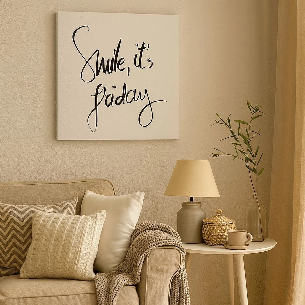 Impression sur toile - Image sur toile - Joie réelle - 30x30 cm