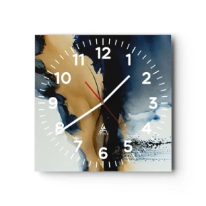 Horloge murale - Pendule murale - Derrière le rideau - 40x40 cm