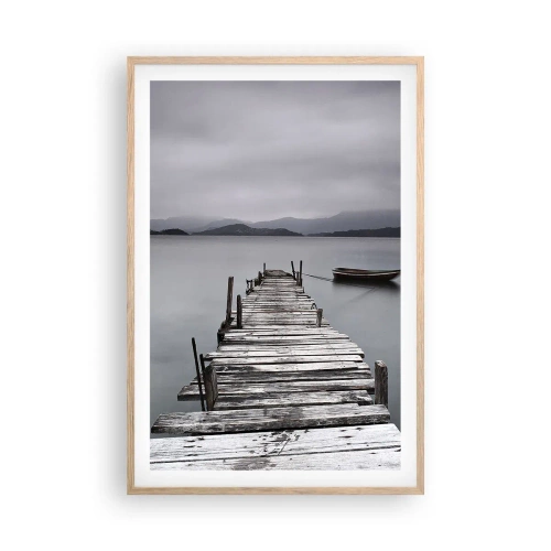 Affiche dans un chêne clair - Poster - Tu peux partir demain - 61x91 cm