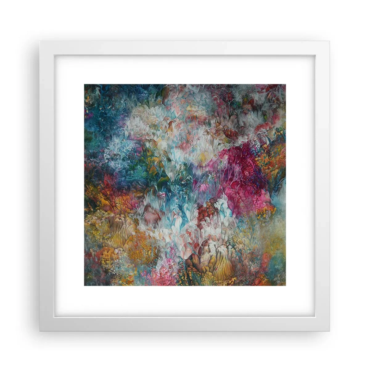 Affiche dans un cadre blanc - Poster - En pleine floraison - 30x30 cm