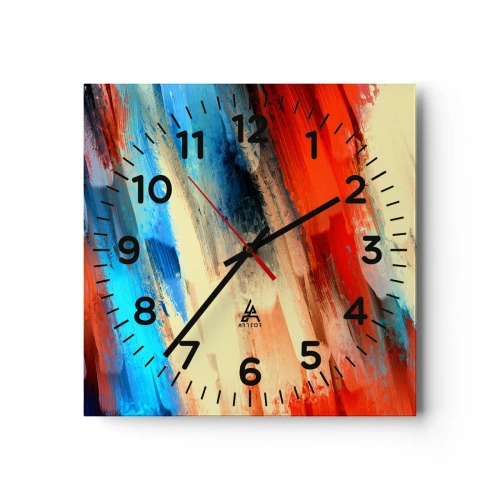 Horloge murale - Pendule murale - Une cascade de couleurs - 40x40 cm