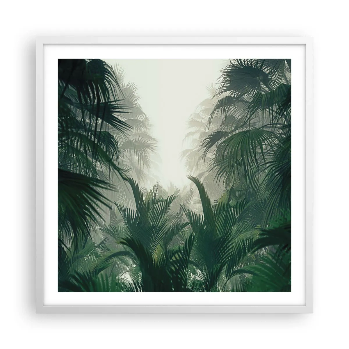 Affiche dans un cadre blanc - Poster - Secret tropical - 60x60 cm