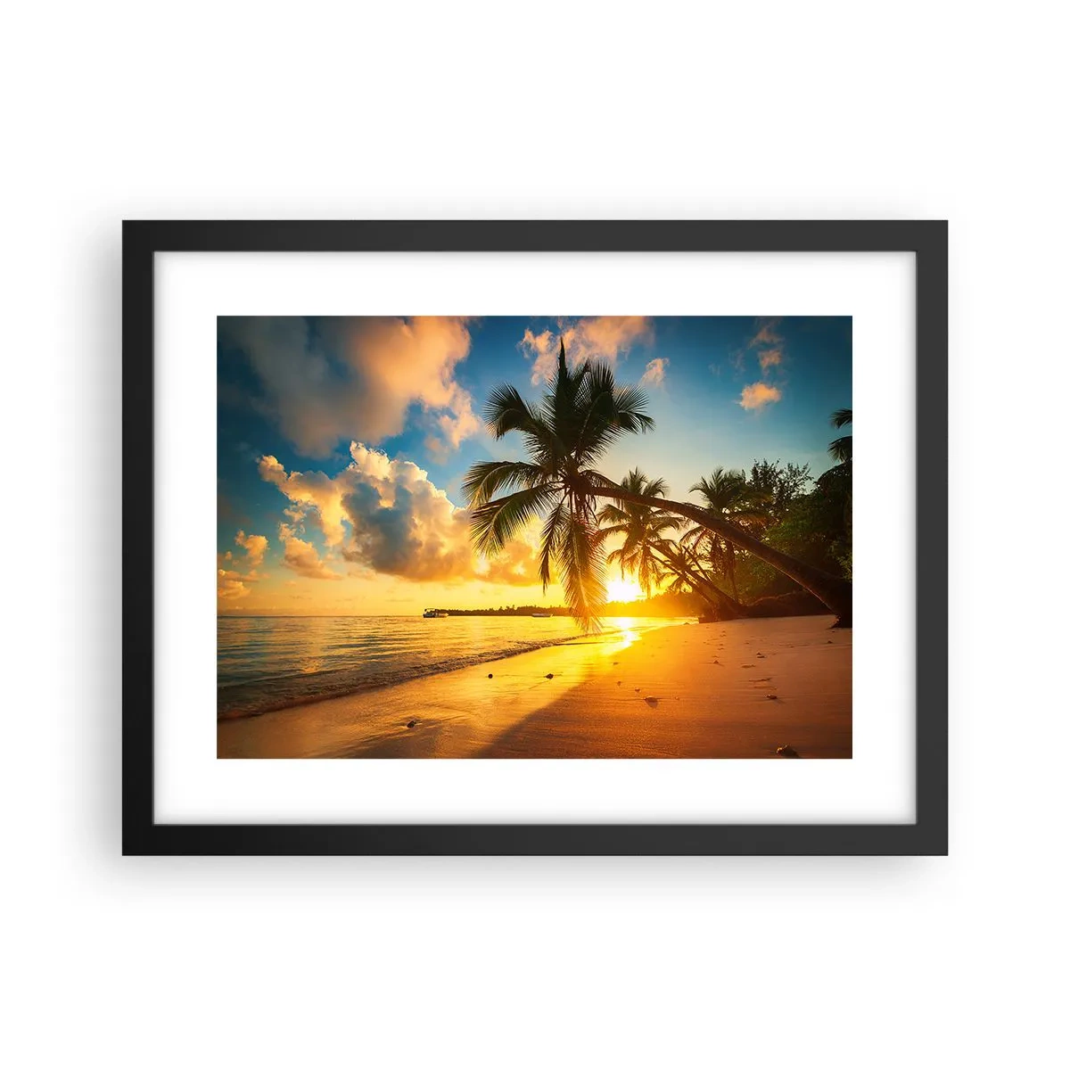 Affiche dans un cadre noir - Poster - Rêve caribéen - 40x30 cm