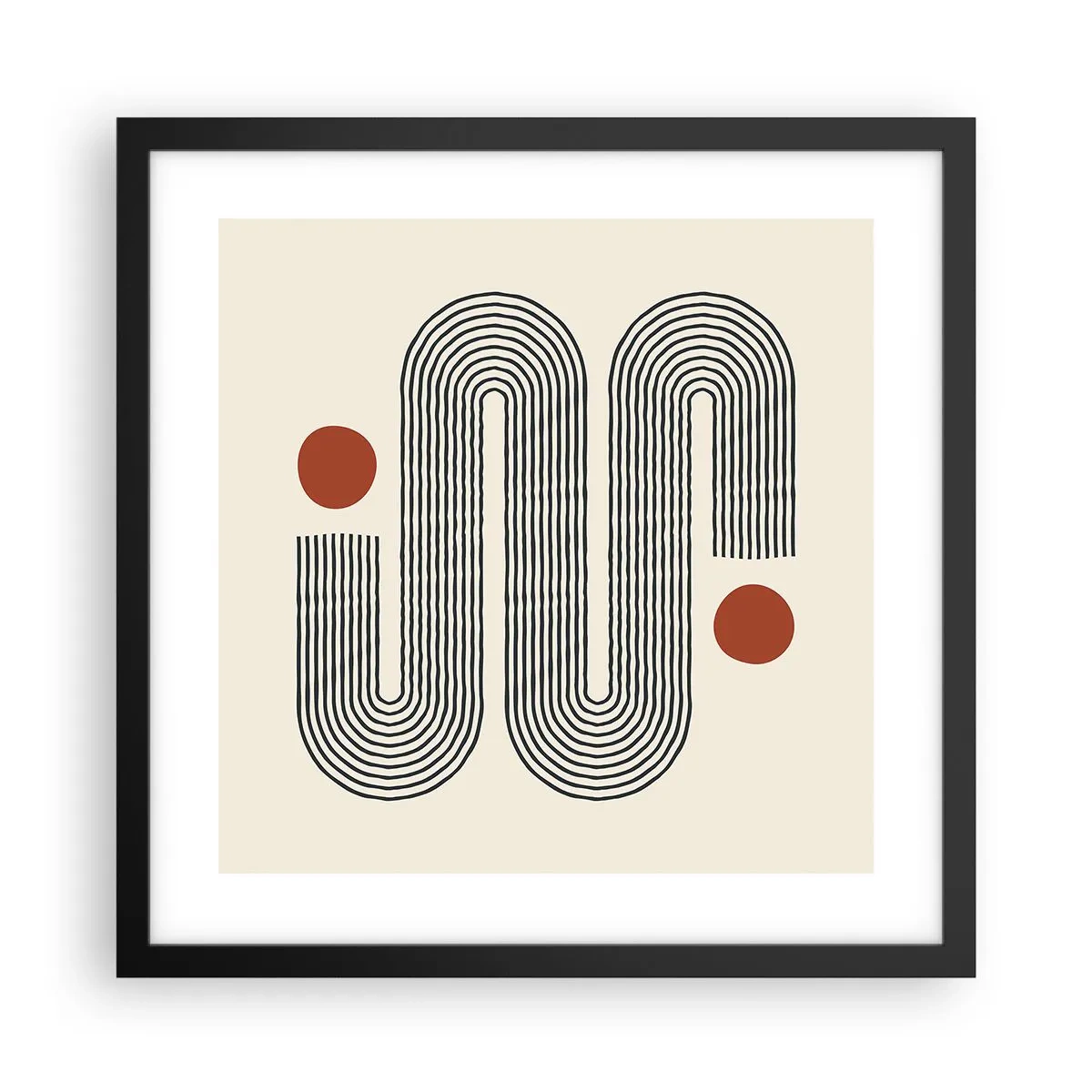 Affiche dans un cadre noir - Poster - Du début à la fin - 40x40 cm