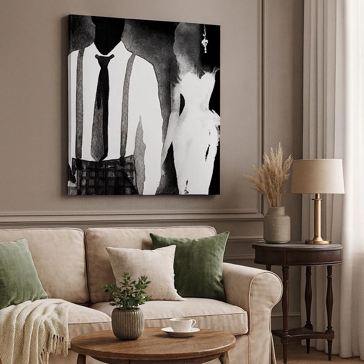 Impression sur toile - Image sur toile - Ambiance noire - 30x30 cm