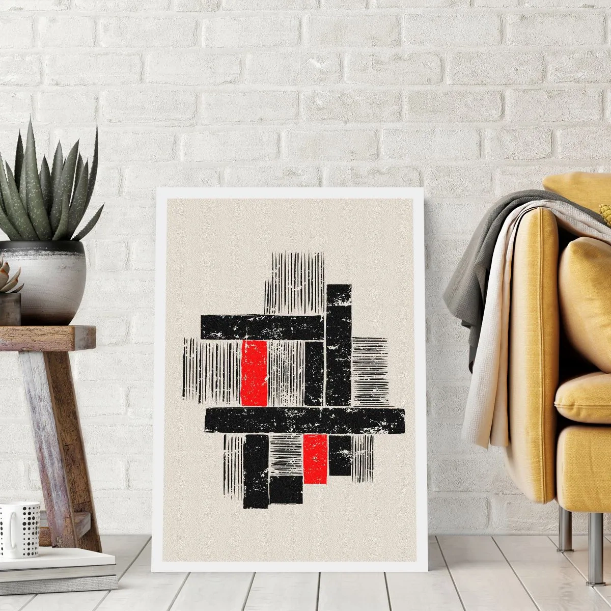 Affiche - Poster - En rouge et noir - 40x50 cm