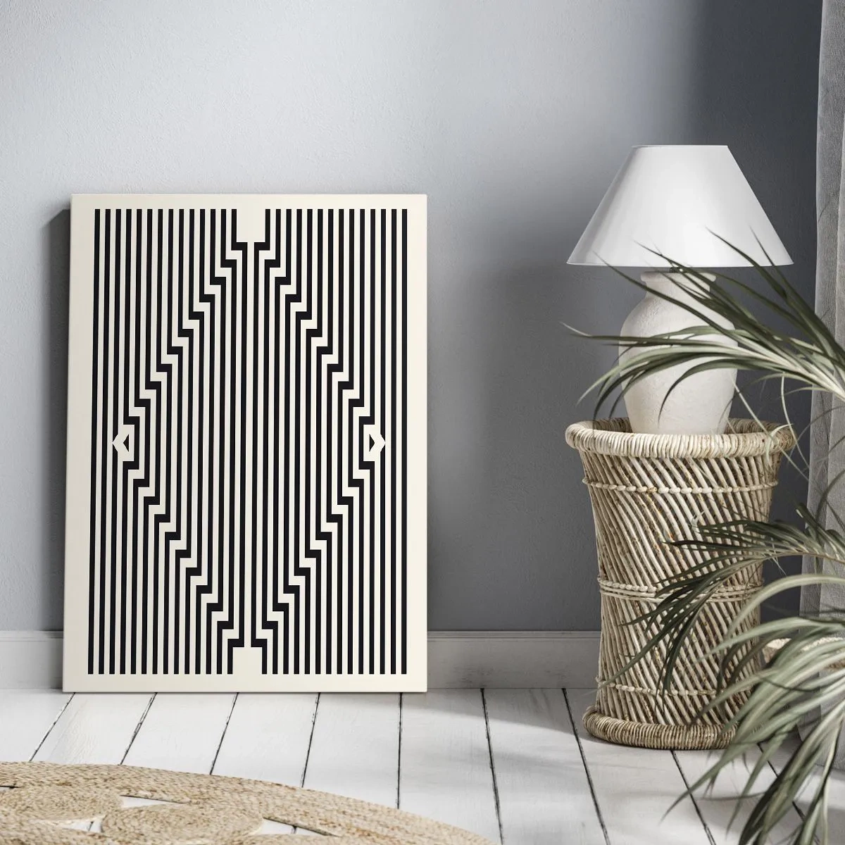 Impression sur toile - Image sur toile - Illusion géométrique - 45x80 cm