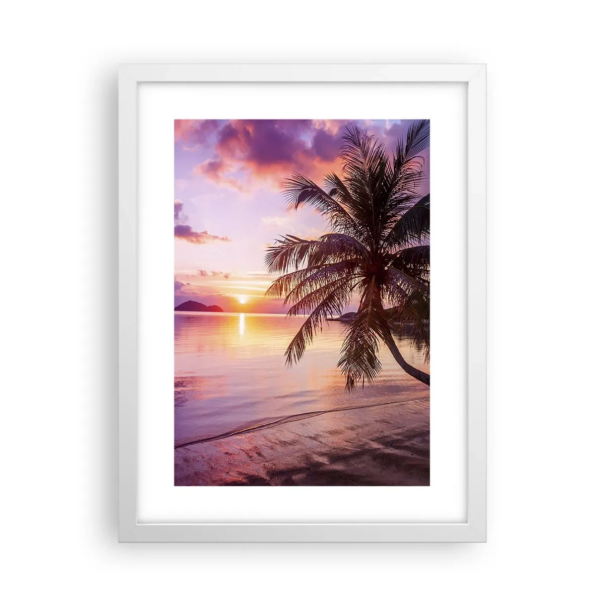 Affiche dans un cadre blanc - Poster - Le bonheur à l'horizon - 30x40 cm