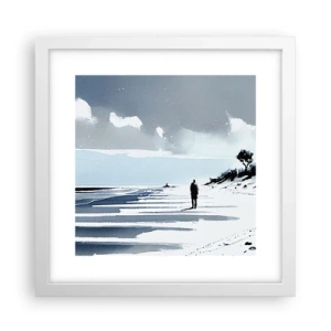 Affiche dans un cadre blanc - Poster - Seul à seul - 30x30 cm