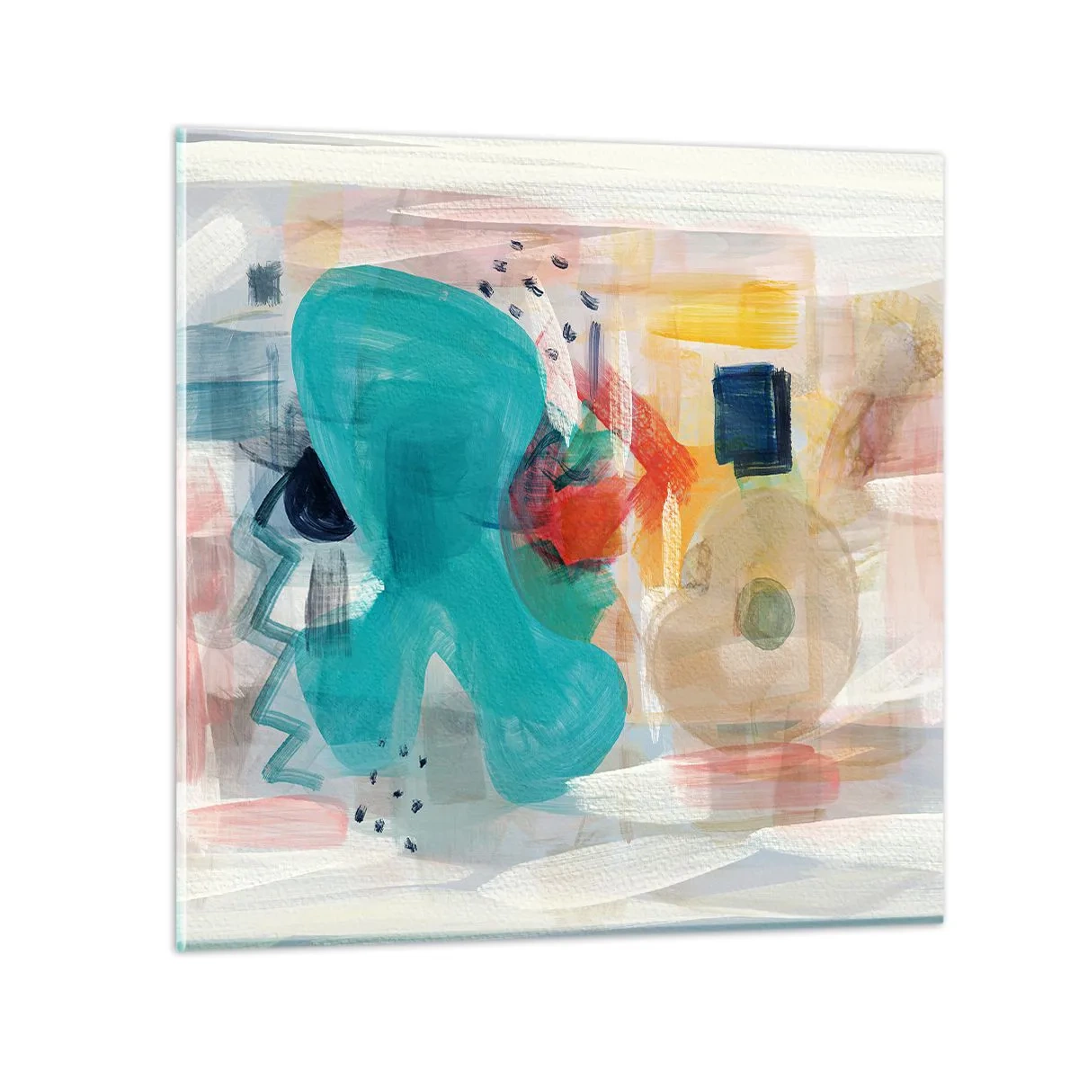 Impression sur verre - Image sur verre - Jeu de couleurs - 70x70 cm